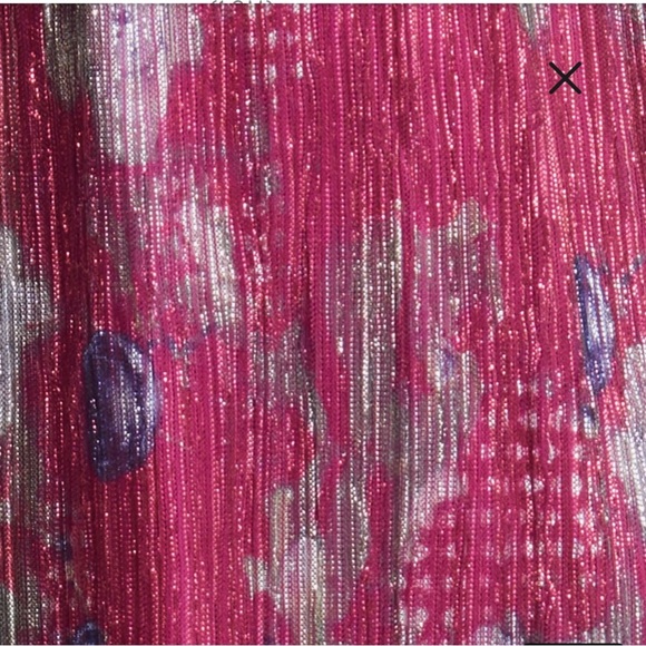 Dress The Population Kirsi Metallic Floral Long Sleeve Minidress NWT - Picture 4 of 5